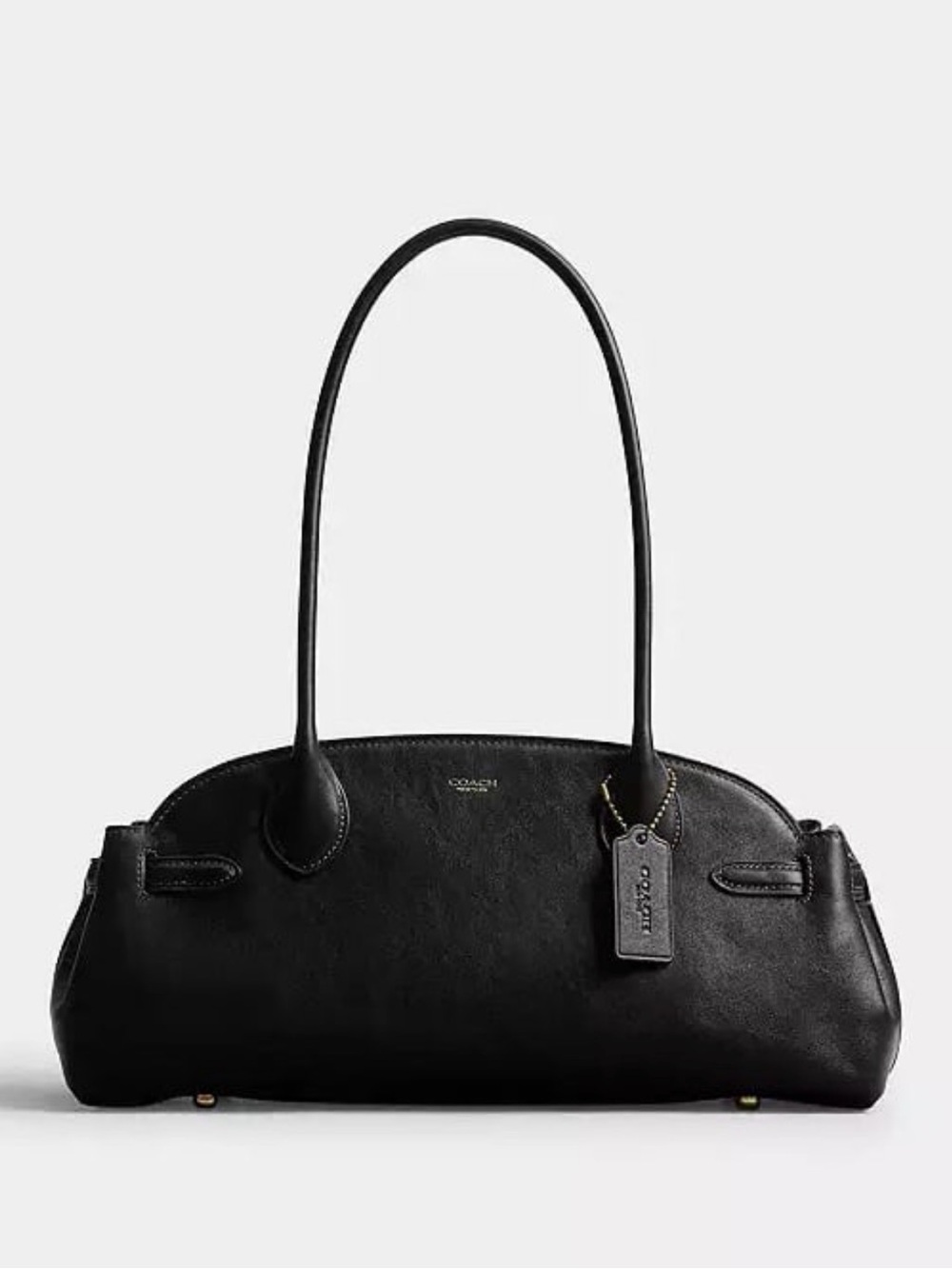 Coach Empire Carryall Bag 34 in Brass/Black Glazed Leather CCM57 NWT